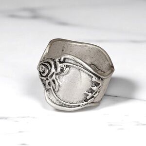 5 For $25💫Trendy Modish Silver Spoon Ring